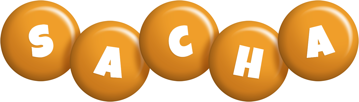 Sacha candy-orange logo