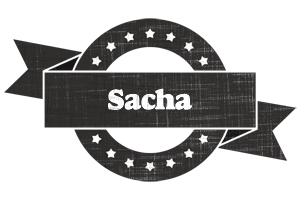Sacha grunge logo