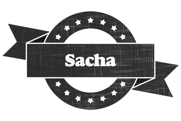 Sacha grunge logo