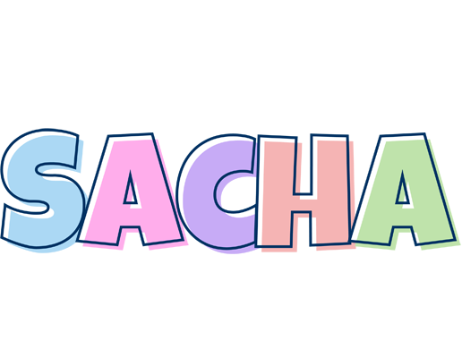 Sacha pastel logo