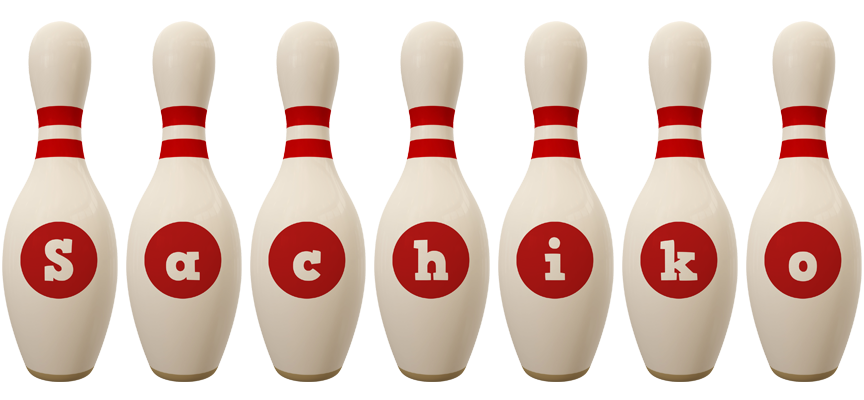 Sachiko bowling-pin logo