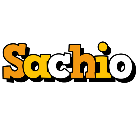 Sachio cartoon logo