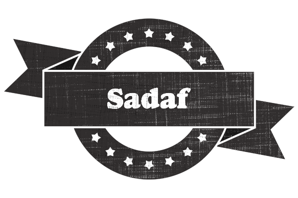 Sadaf grunge logo
