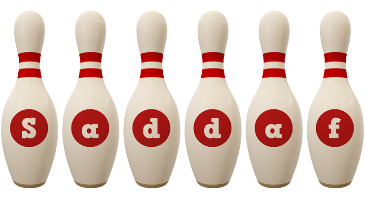Saddaf bowling-pin logo