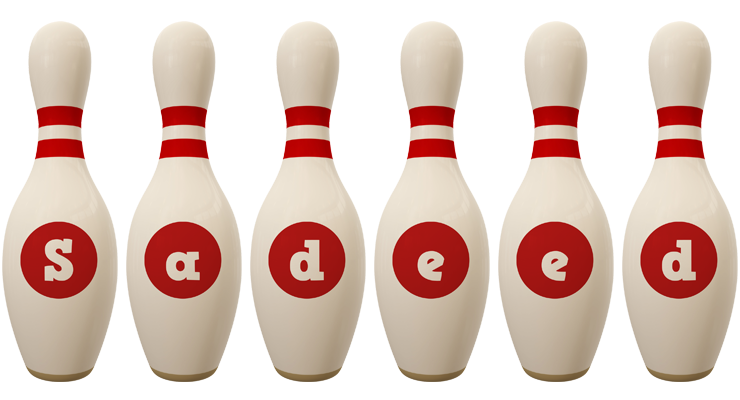 Sadeed bowling-pin logo