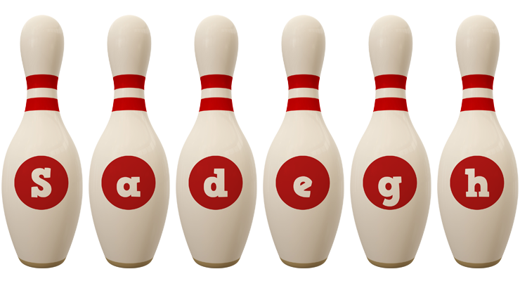 Sadegh bowling-pin logo