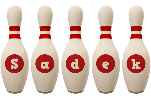 Sadek bowling-pin logo