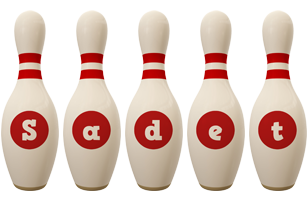 Sadet bowling-pin logo