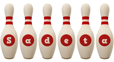 Sadeta bowling-pin logo