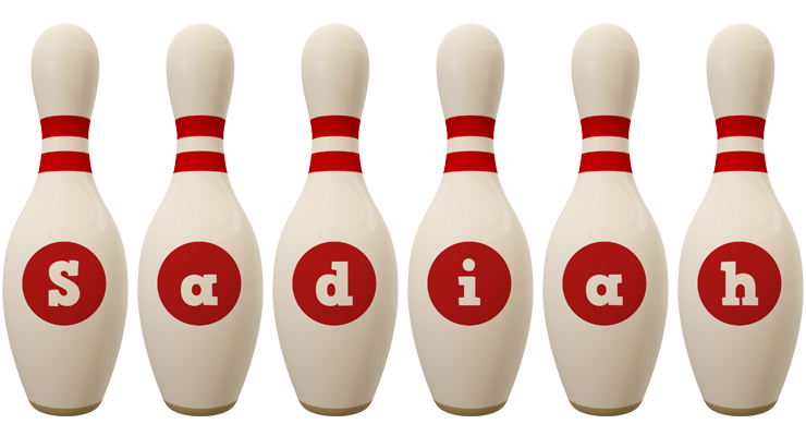 Sadiah bowling-pin logo