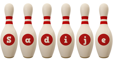 Sadije bowling-pin logo