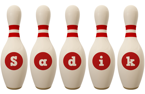 Sadik bowling-pin logo