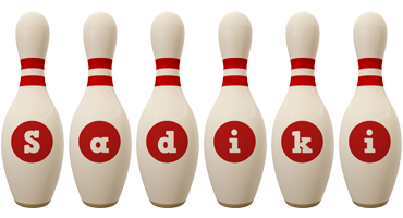 Sadiki bowling-pin logo