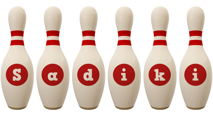 Sadiki bowling-pin logo