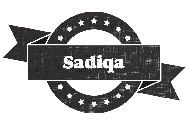 Sadiqa grunge logo