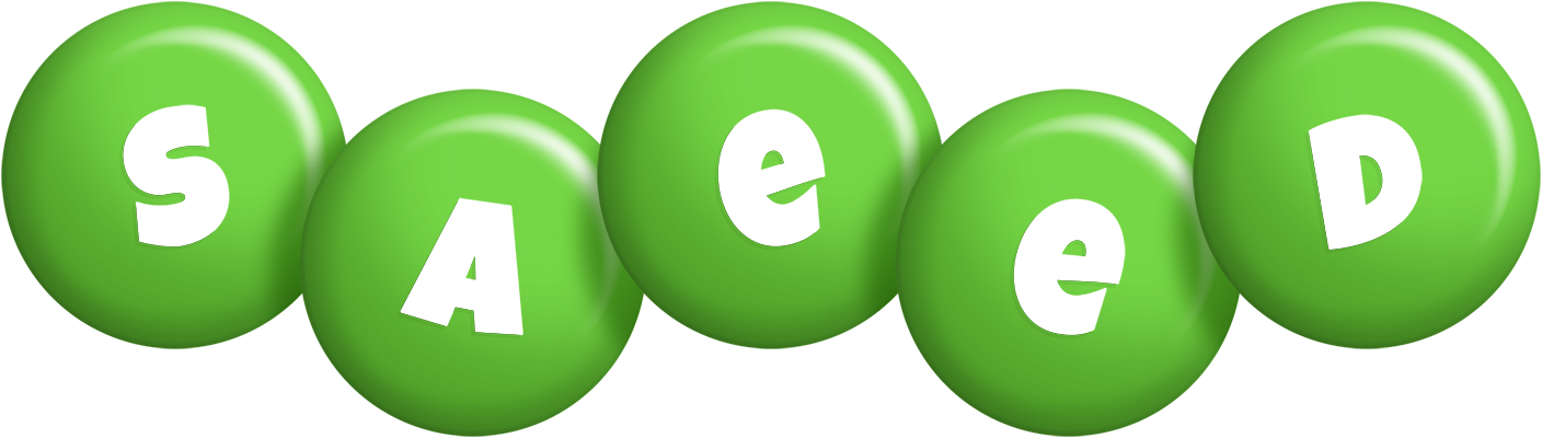 Saeed candy-green logo