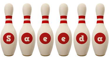 Saeeda bowling-pin logo