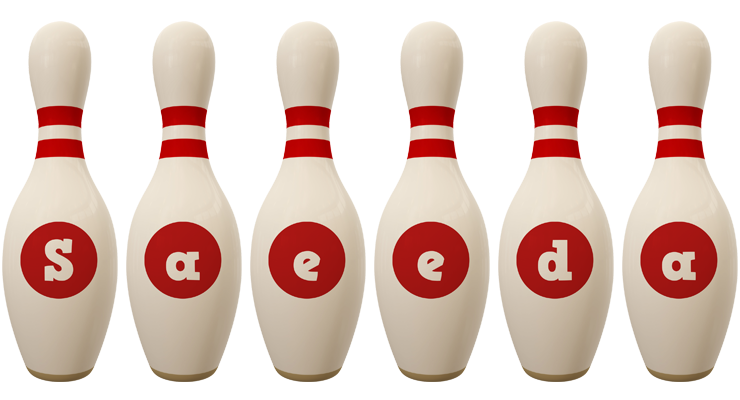 Saeeda bowling-pin logo