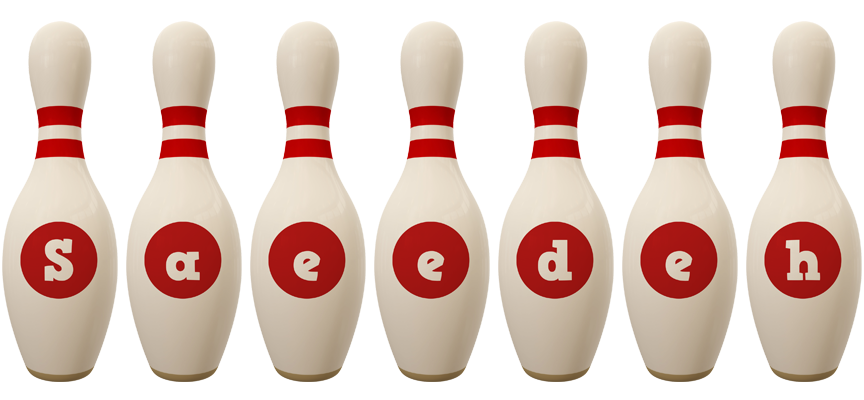 Saeedeh bowling-pin logo