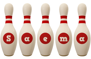 Saema bowling-pin logo