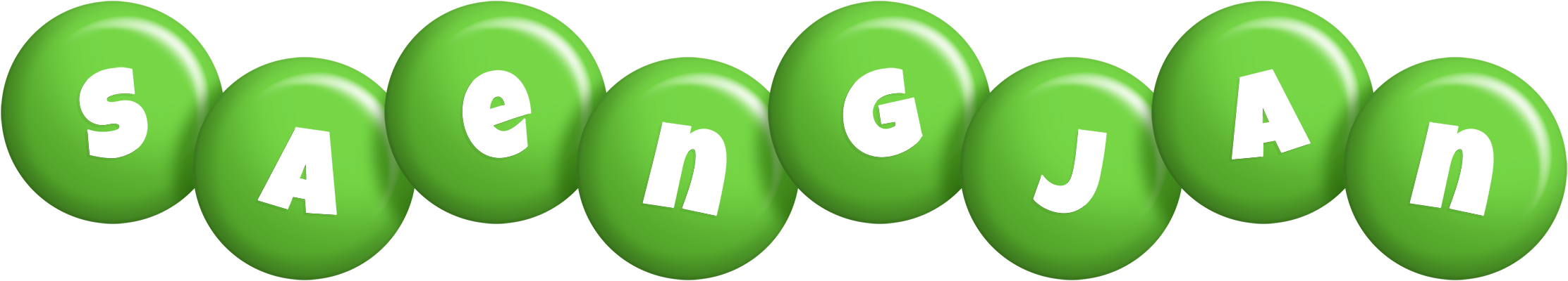 Saengjan candy-green logo