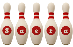 Saera bowling-pin logo