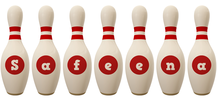 Safeena bowling-pin logo