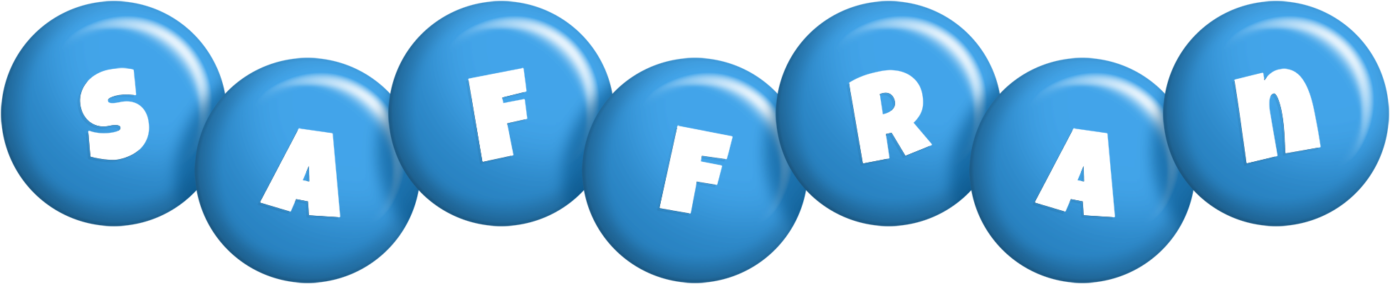 Saffran candy-blue logo