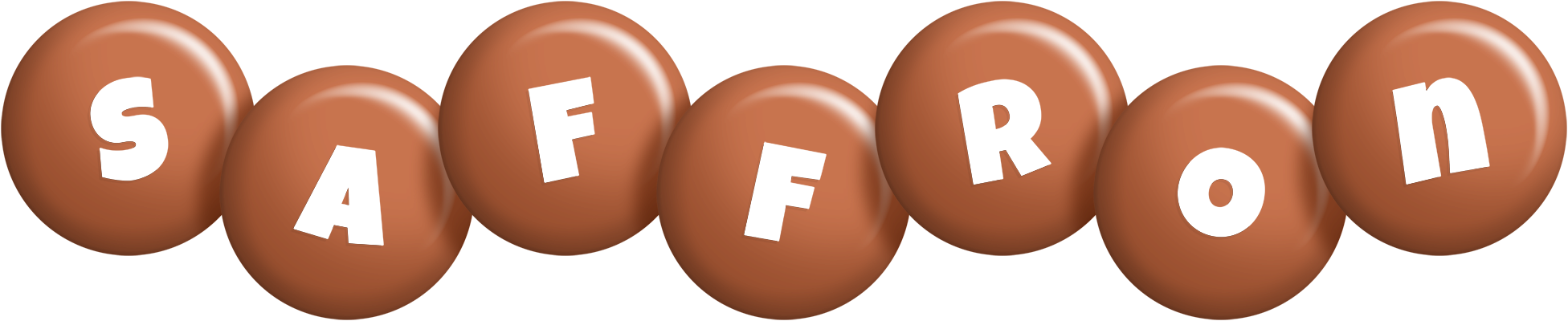 Saffron candy-brown logo