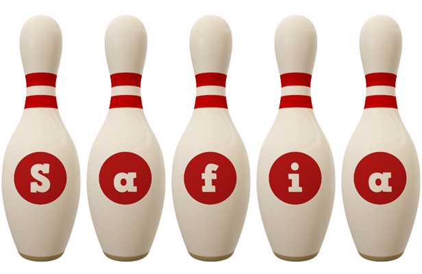 Safia bowling-pin logo