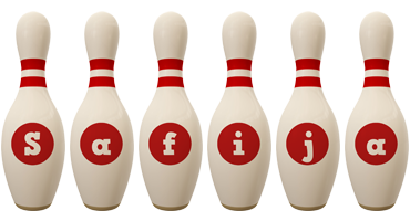 Safija bowling-pin logo