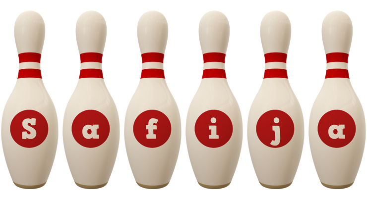 Safija bowling-pin logo