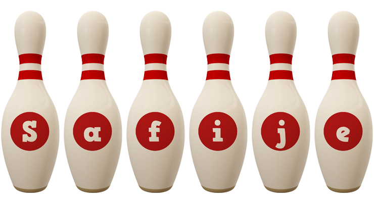 Safije bowling-pin logo