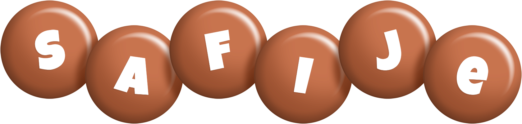 Safije candy-brown logo