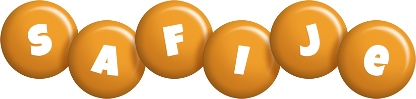 Safije candy-orange logo