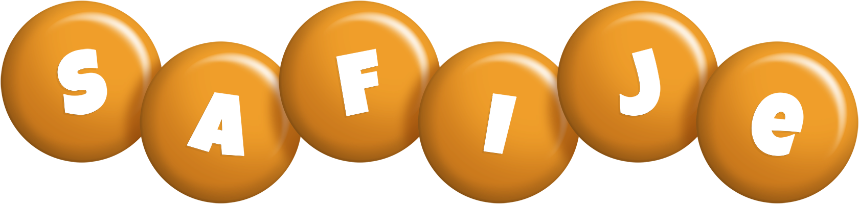Safije candy-orange logo