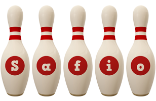 Safio bowling-pin logo