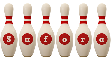 Safora bowling-pin logo