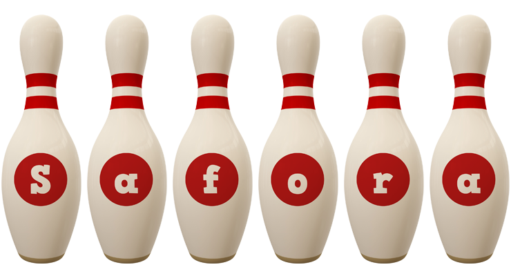 Safora bowling-pin logo