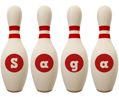 Saga bowling-pin logo