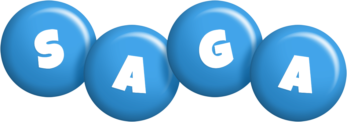 Saga candy-blue logo