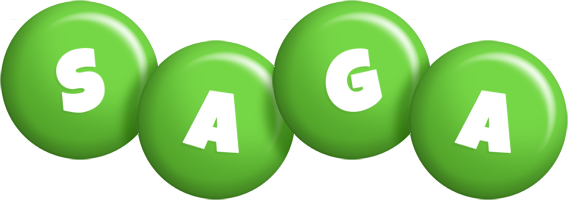 Saga candy-green logo