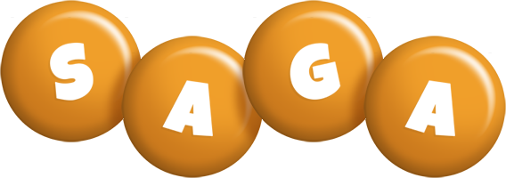 Saga candy-orange logo