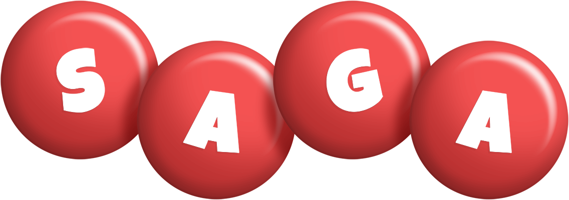 Saga candy-red logo
