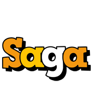Saga cartoon logo