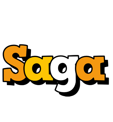 Saga cartoon logo