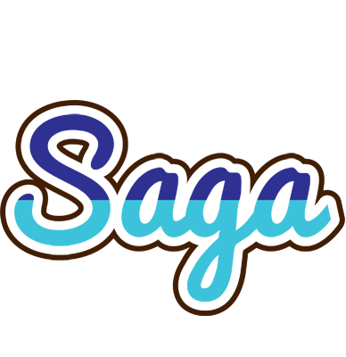 Saga raining logo