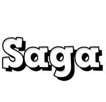Saga snowing logo