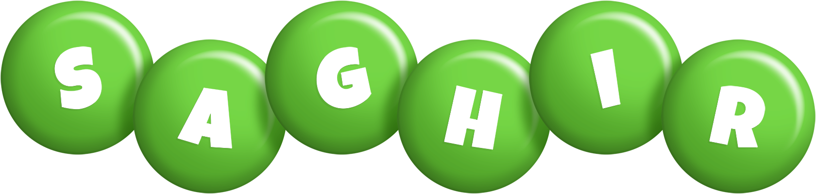 Saghir candy-green logo