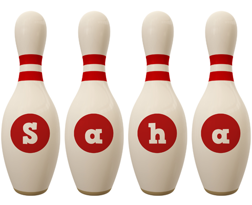 Saha bowling-pin logo